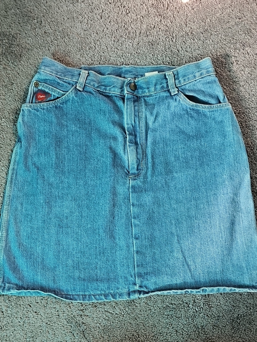 Vintage Y2K Candies Denim Skirt 11/12  Coastal Cowgirl Heart Embellishment